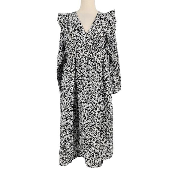 SALE Glamorous Bloom Romantic Floral Print Midi Prairie Dress Womens Size 6 - Picture 1 of 7